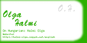 olga halmi business card